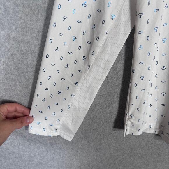 SanSoleil 1/4 Zip Golf Polo Top Womens Large Mesh Iridescent Print UPF Cooling - Picture 4 of 11